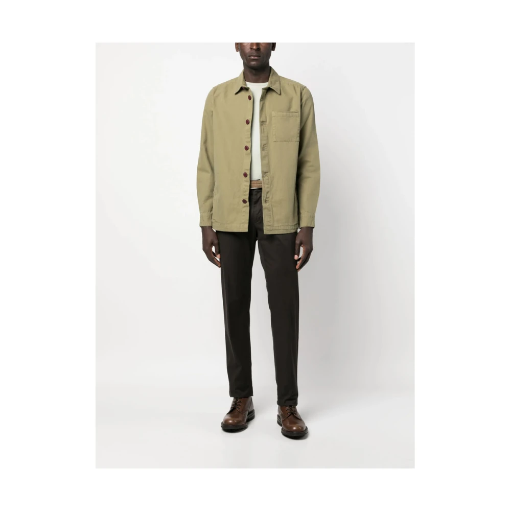 Barbour Olijfgroen Katoenen Overhemd met Logopatch Green Heren