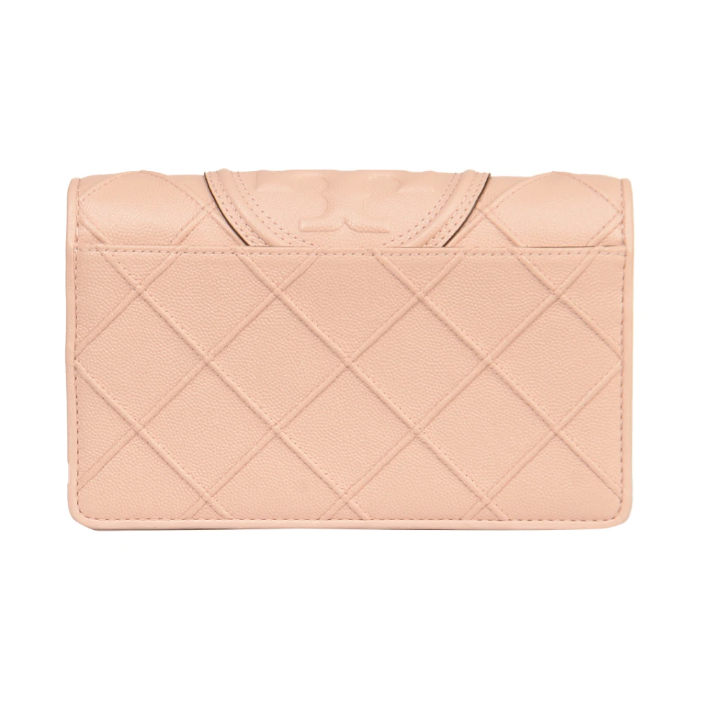 TORY BURCH Zachte Korrelige Kettingportemonnee Pink Dames