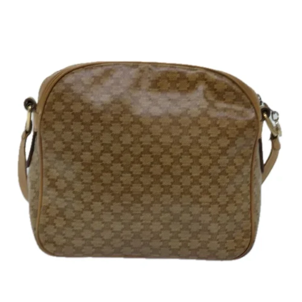 Celine Vintage Pre-owned Canvas shoulder-bags Beige Dames