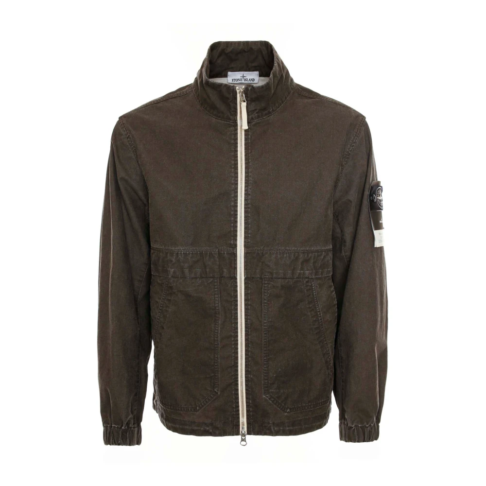 Stone Island Gerecyclede Katoenmix Blouson Jas Gray Heren