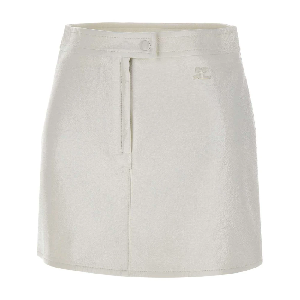 Courrèges Women's White Reedition Vinyl Mini Skirt