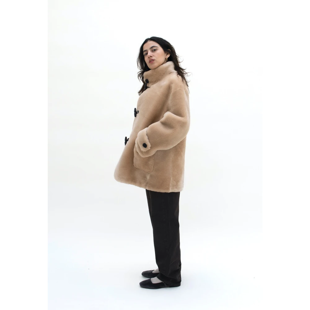 Just Things we Like Hayami Shearling Jacket Brown Dames