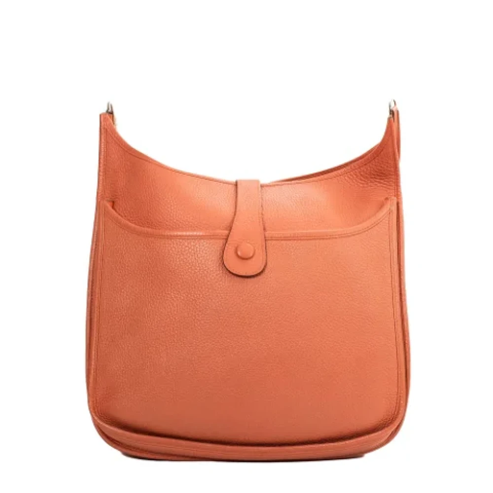 Hermès Vintage Pre-owned Leather shoulder-bags Orange Dames