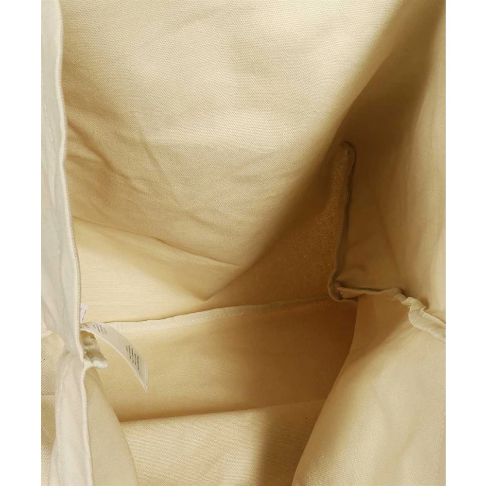 Les Deux Contrasterende Logo Canvas Tote Tas Beige Heren