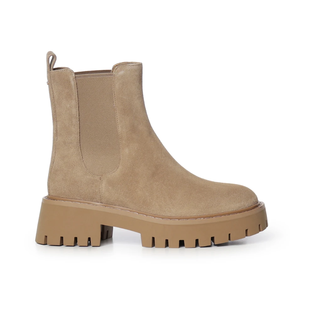 Michael Kors Donna Marrone - Stivaletto Asher In Camoscio Con Suola Lug - Shoes - 36 1/2 Eu