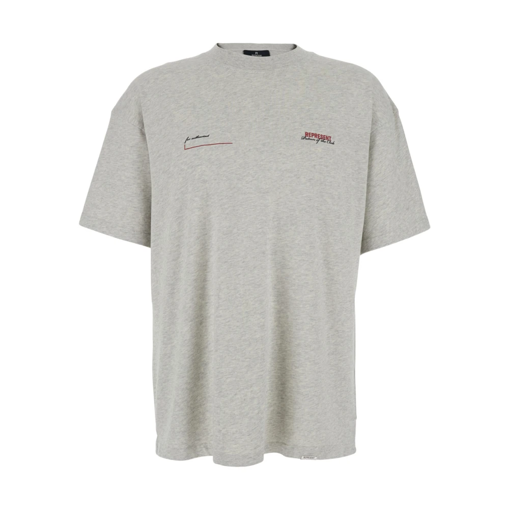Represent Men's Gray Patron Of The Club Crewneck T-Shirt - T-Shirts - S - Tops