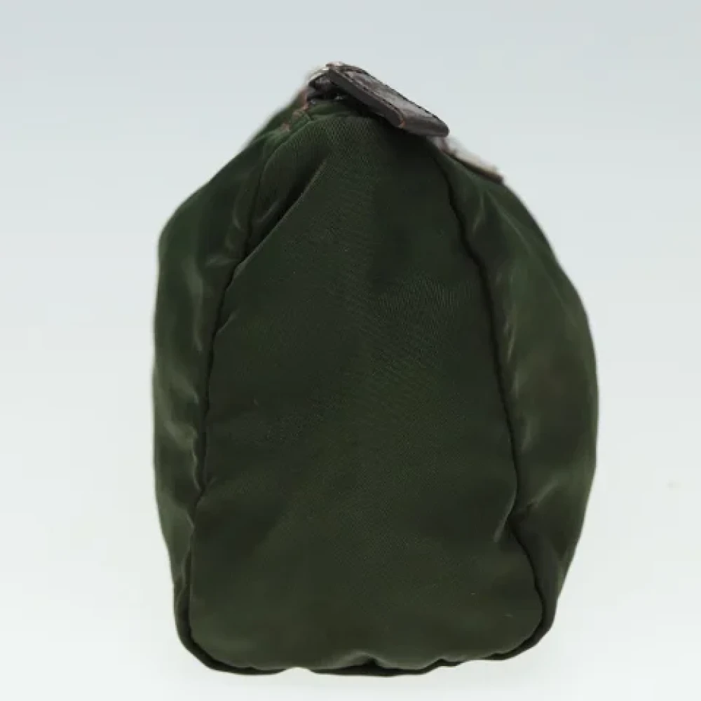 Prada Vintage Pre-owned Nylon pouches Brown Dames