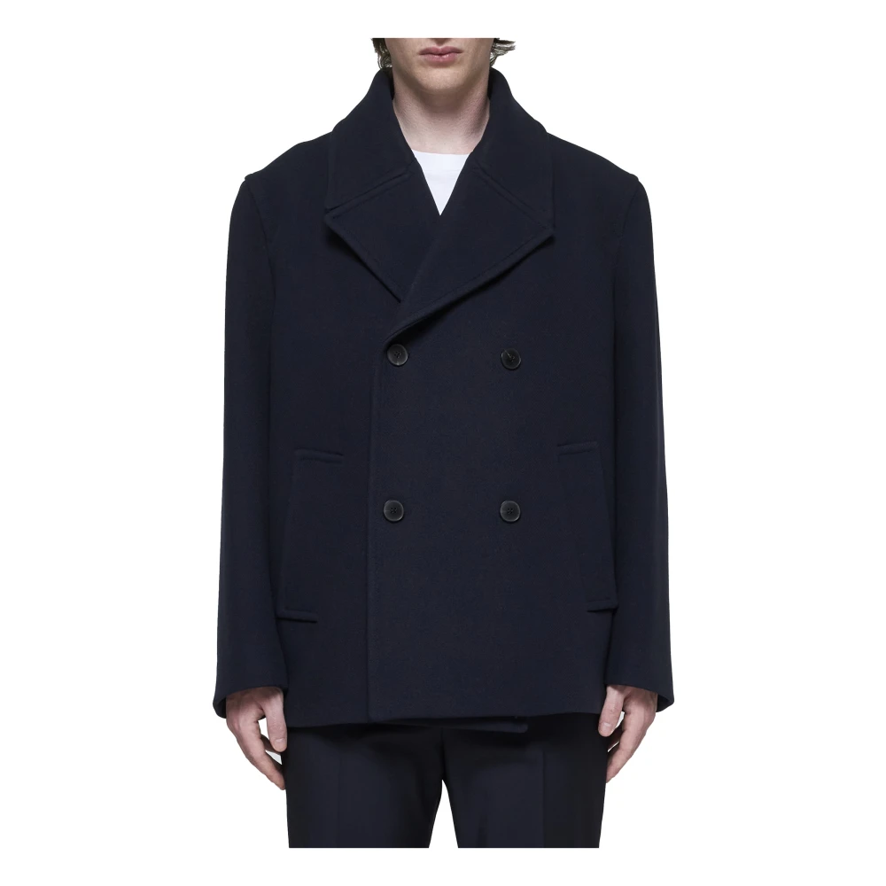 Valentino Blauwe Winterjas Blue Heren