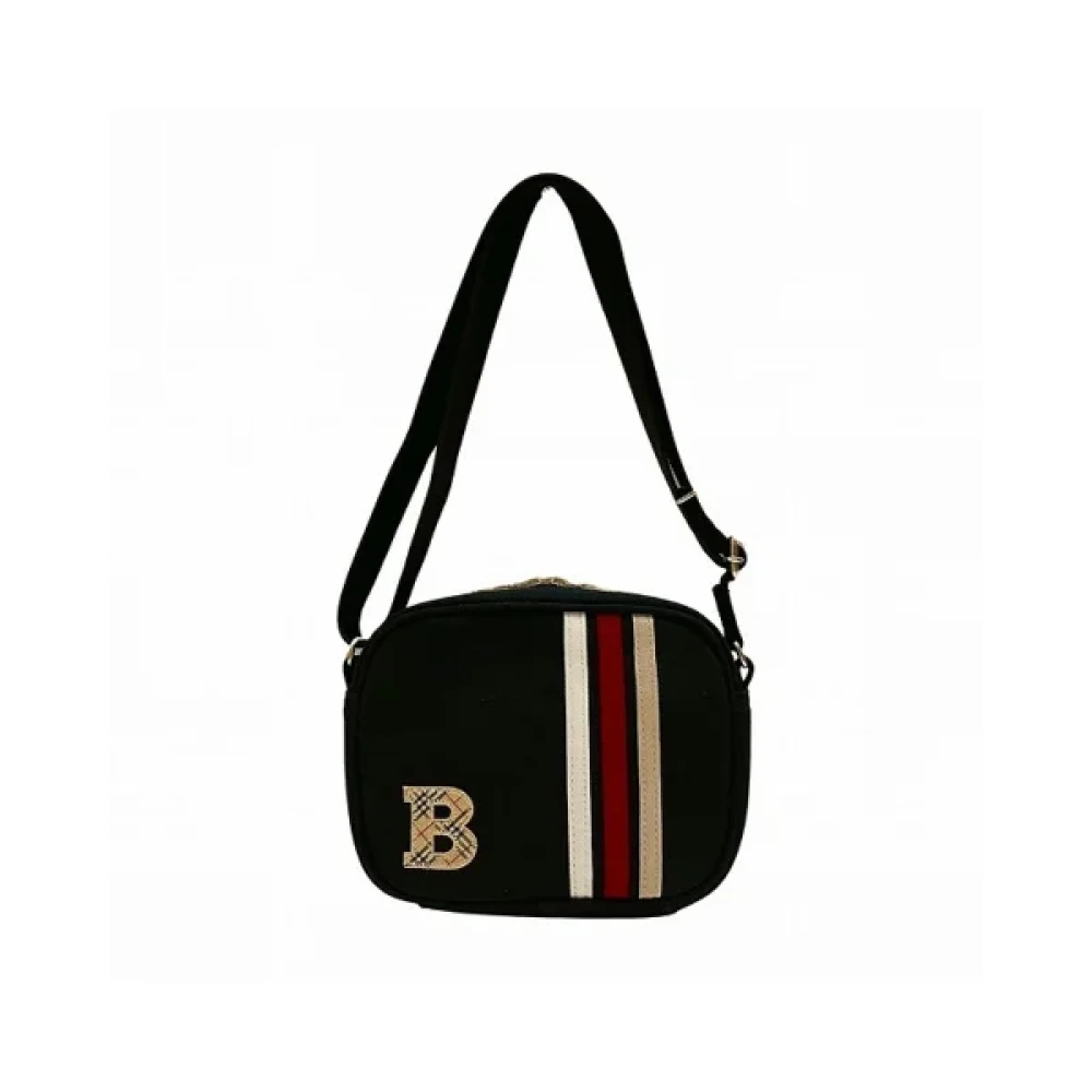 Burberry Vintage Pre-owned Cotton handbags Black Dames