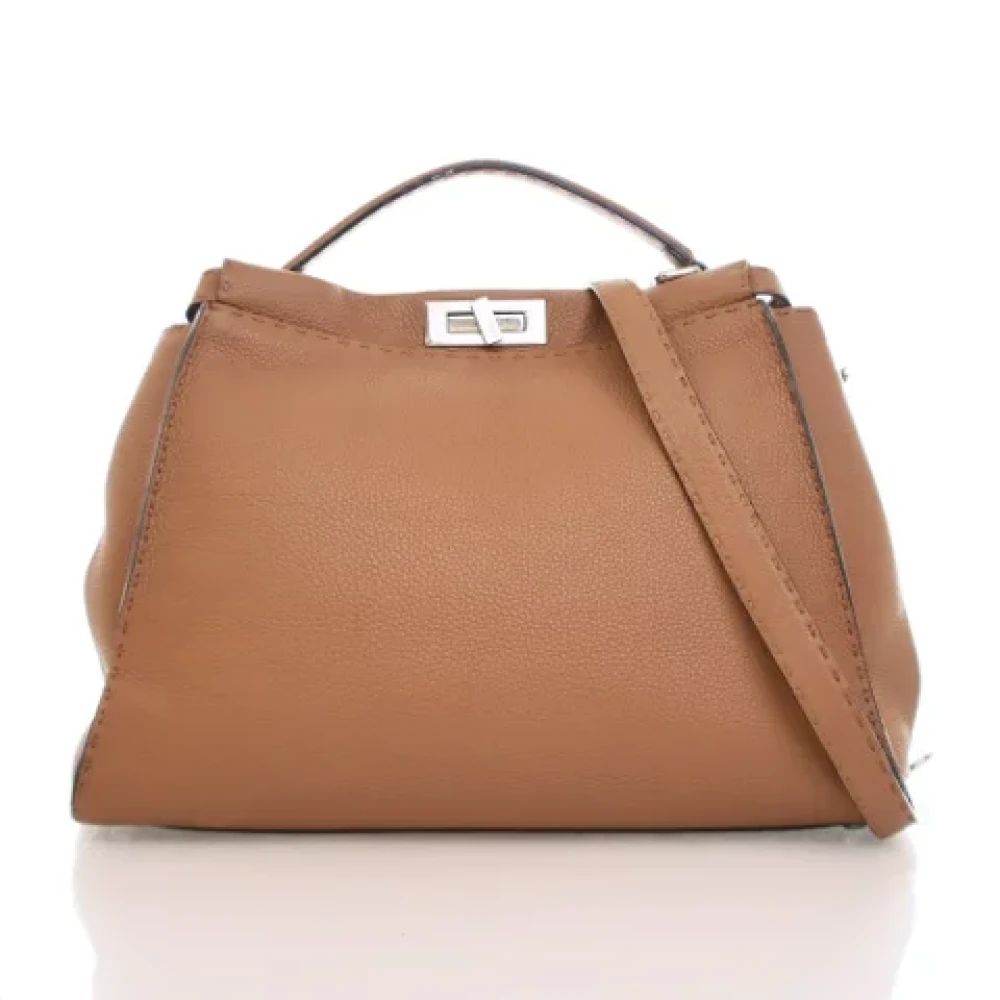 Fendi Vintage Pre-owned Leather fendi-bags Brown Dames