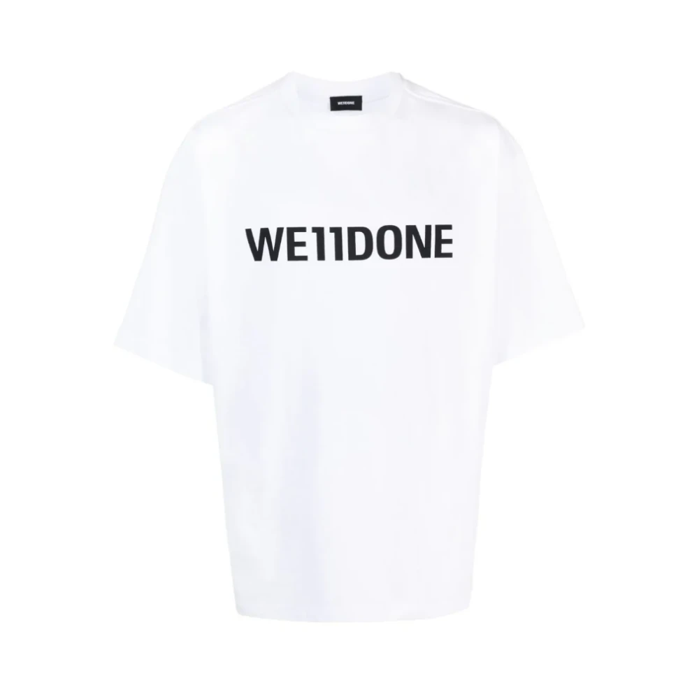 We11Done Wit Logo T-shirt White Heren
