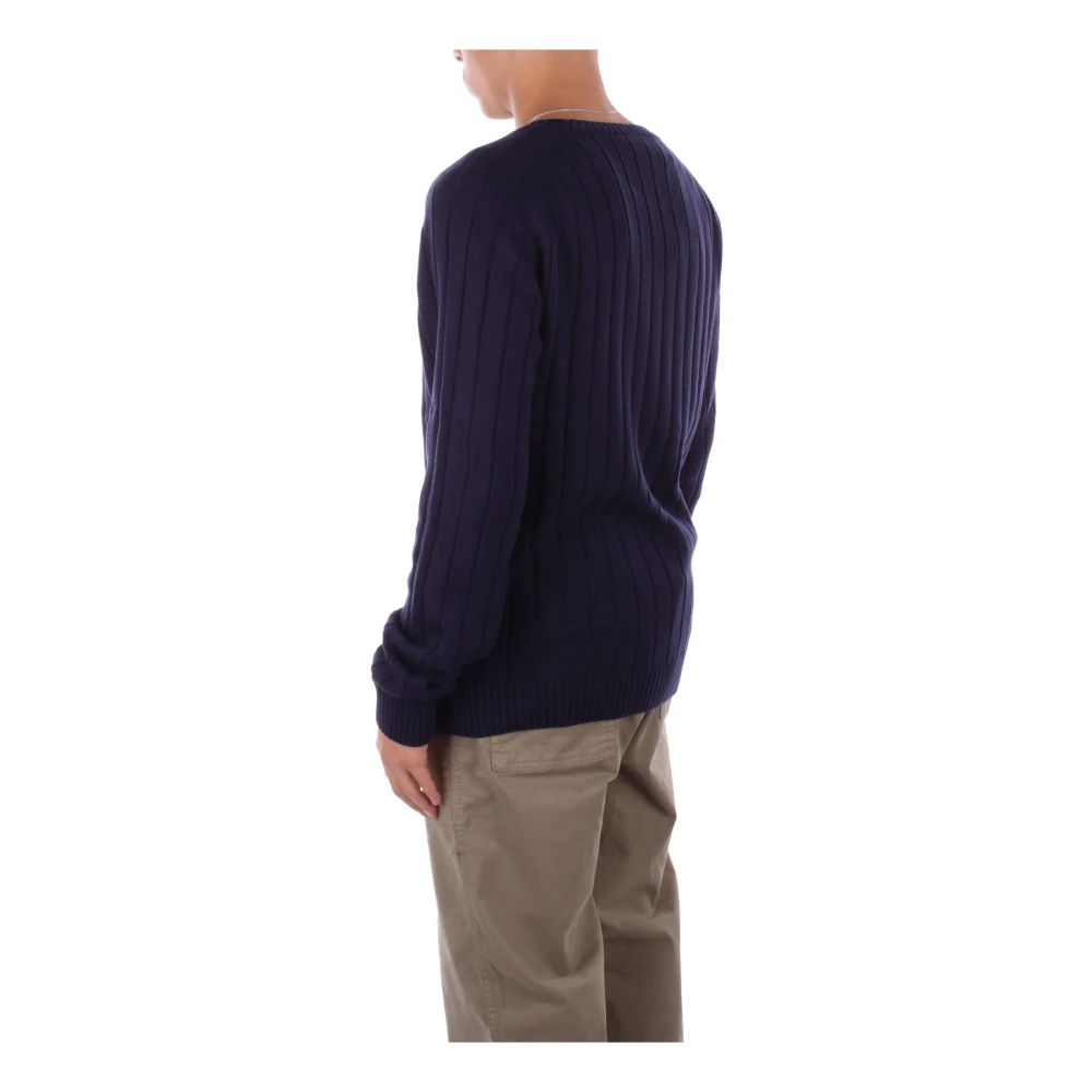 Costume National Blauwe Trui met Logodetail Blue Heren