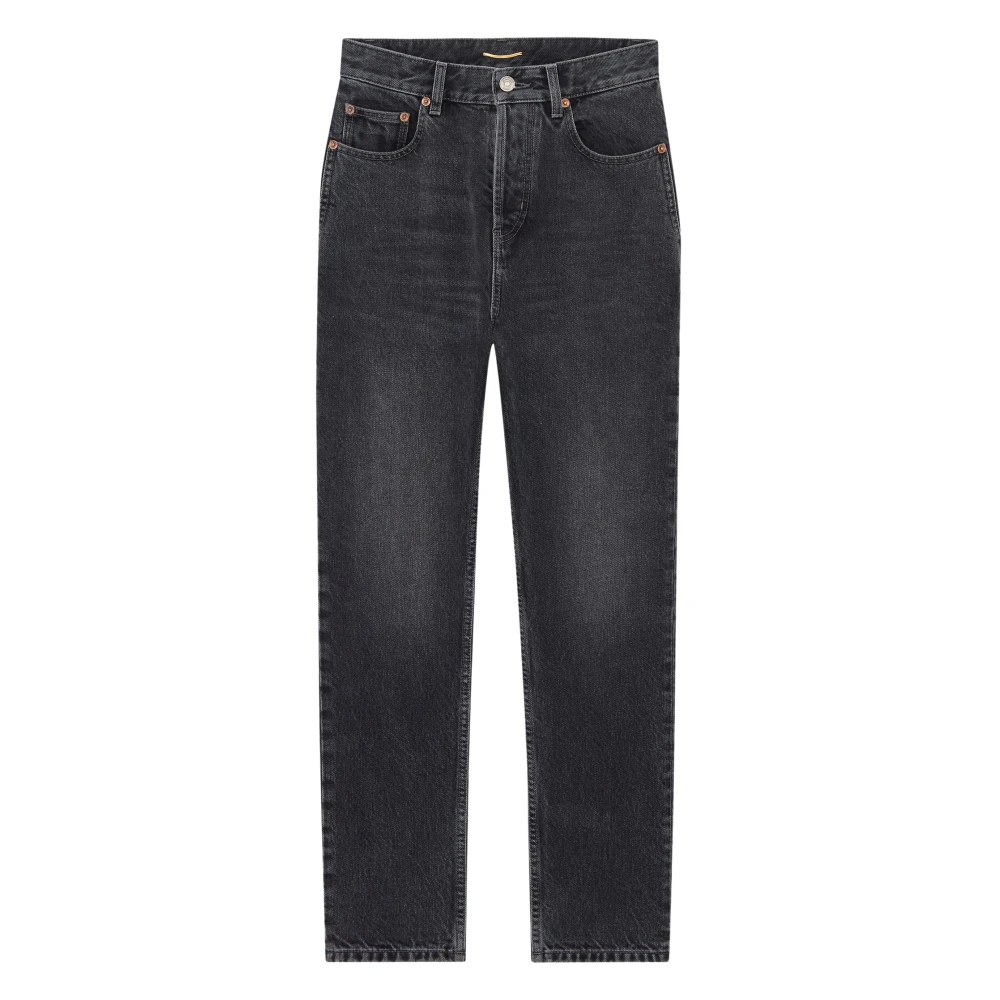 Saint Laurent Women's Black 90S High-Rise Cropped Slim Jeans