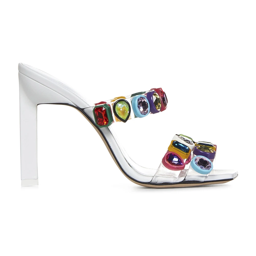 The Attico Multicolor PVC Band Sandalen White Dames