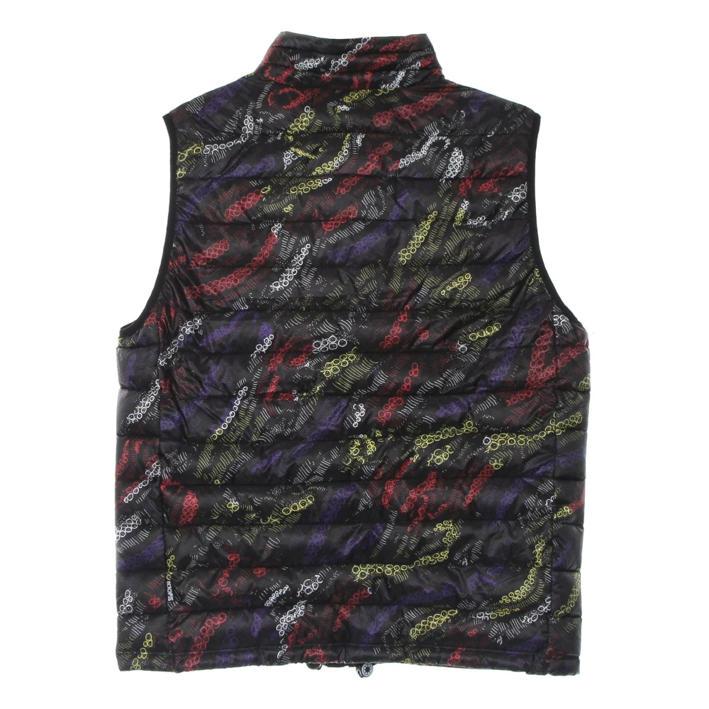 Octopus Zwarte Mouwloze Donsvest Jas Multicolor Heren
