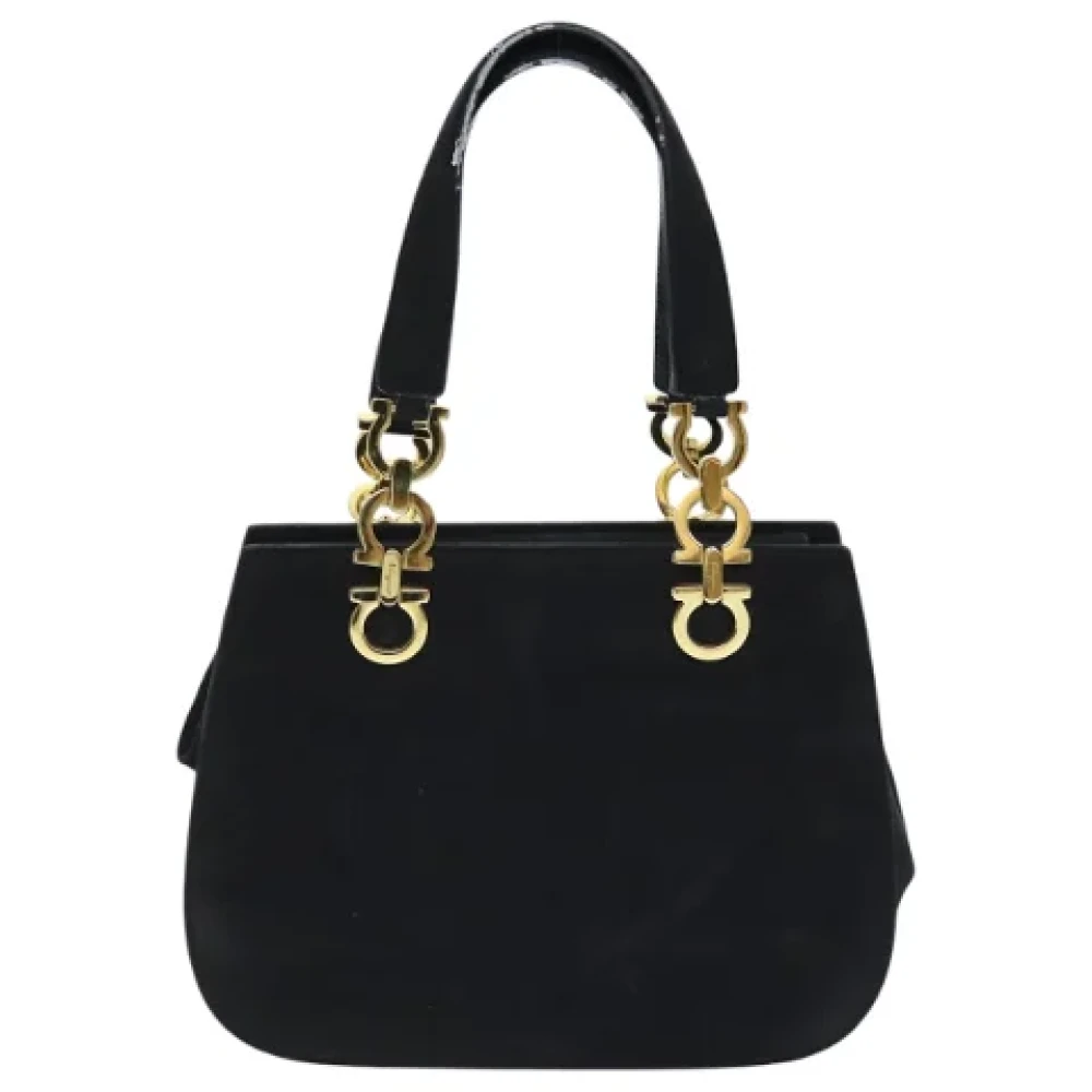 Salvatore Ferragamo Pre-owned Suede handbags Black Dames