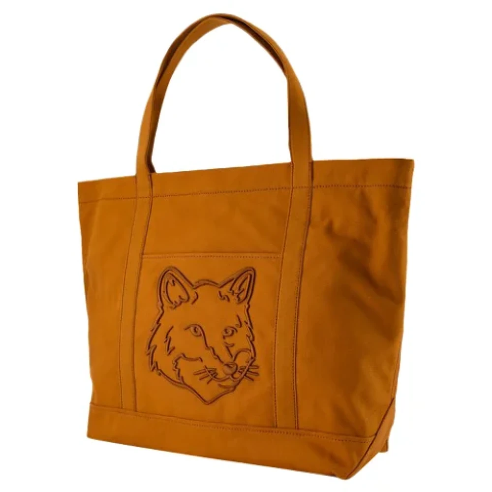 Maison Kitsuné Cotton handbags Brown Dames