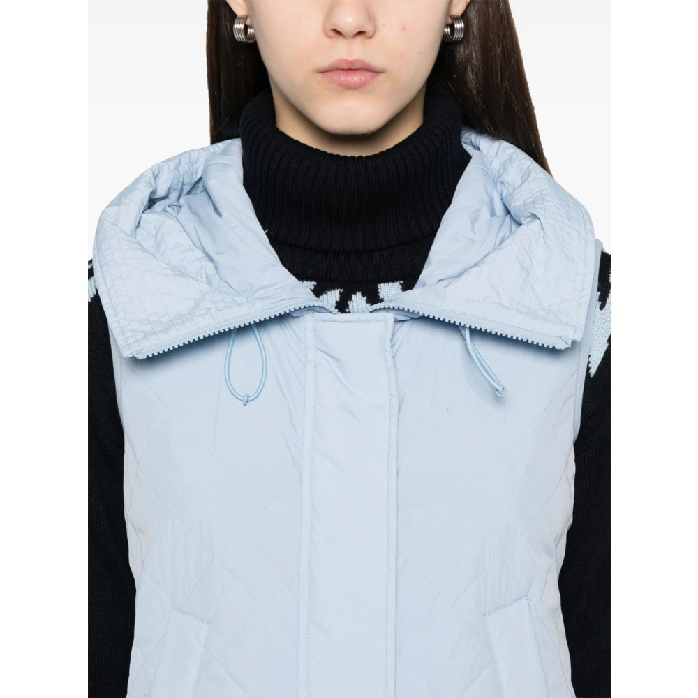 Peuterey Elegante Gebreide Celeste Jas Blue Dames