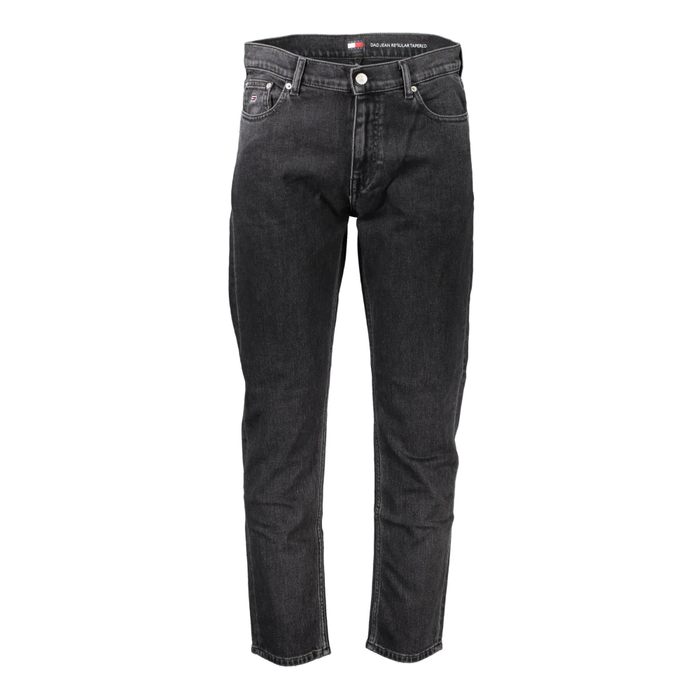 Tommy Hilfiger Zwarte Denim Jeans Regular Tapered Black Heren