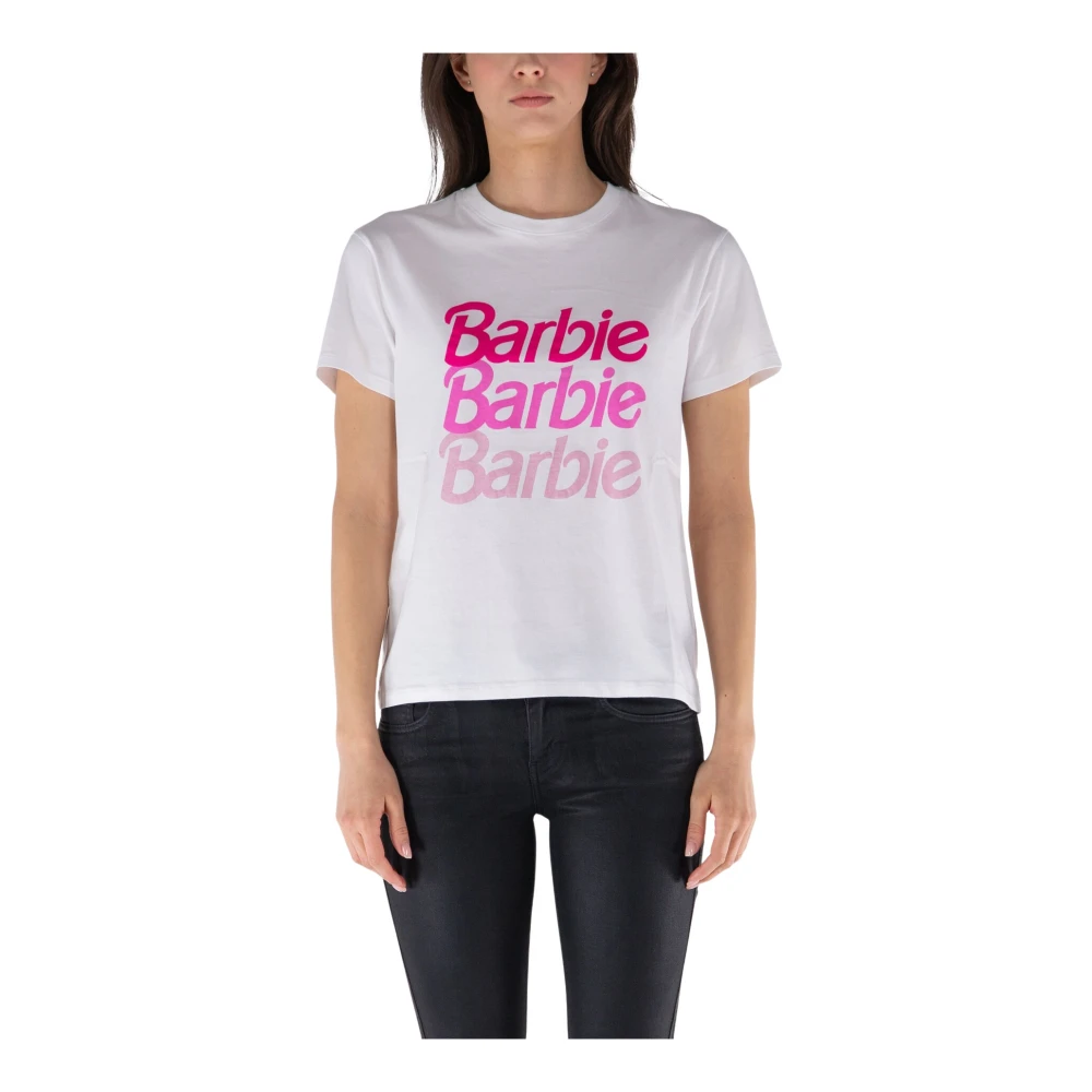 MC2 Saint Barth Sprankelend Logo T-shirt voor vrouwen White Dames