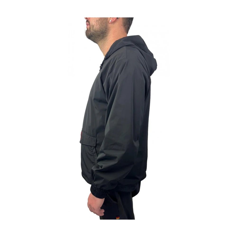 Guess Hooded jas met ritssluiting Black Heren