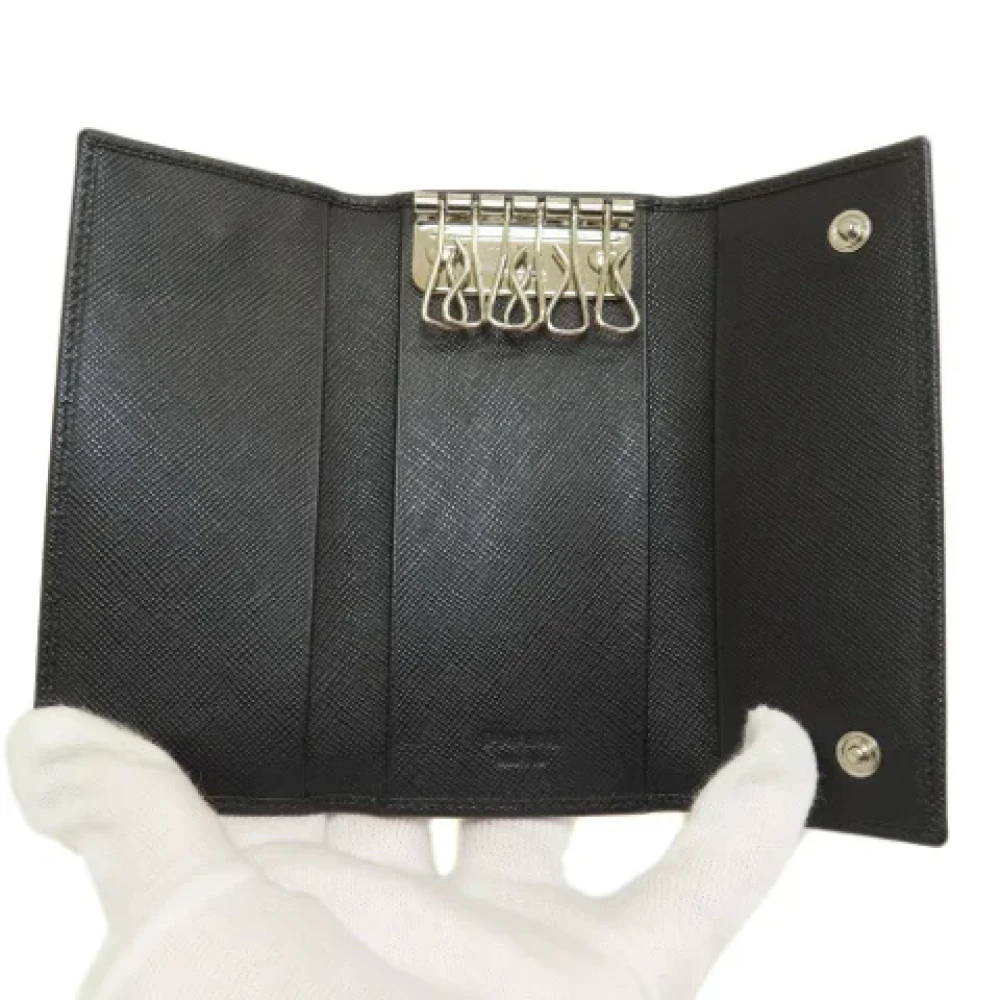 Prada Vintage Pre-owned Leather key-holders Black Unisex