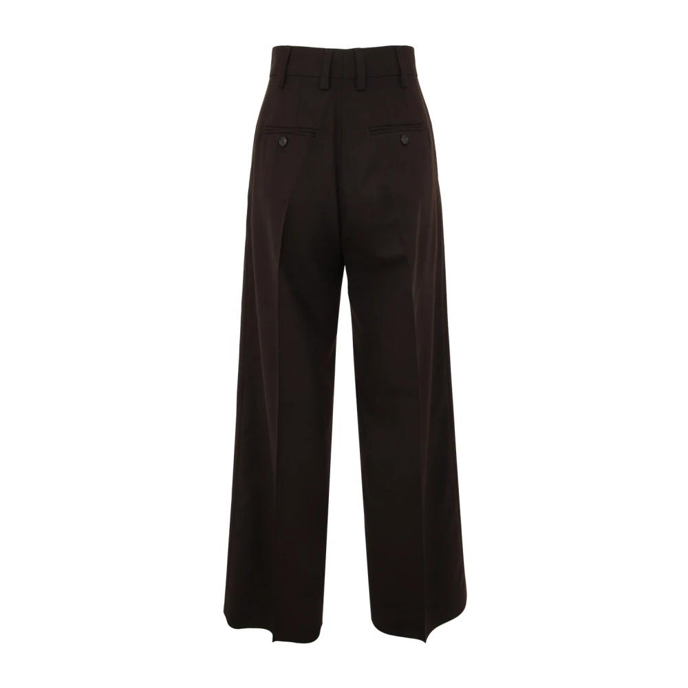 Filippa K Donkere Chocolade Wollen Broek Brown Dames