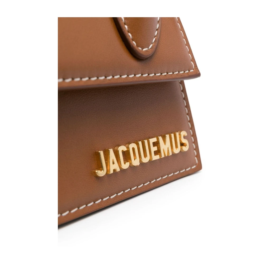 Jacquemus Bruine Mini Tas met Versterkt Handvat Brown Dames