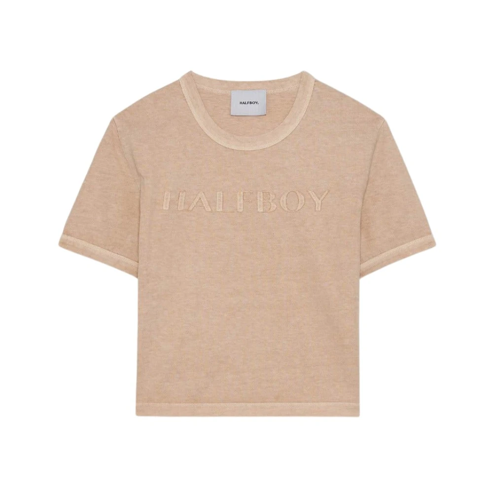 Halfboy Warm Sand Baby Tee Beige Dames