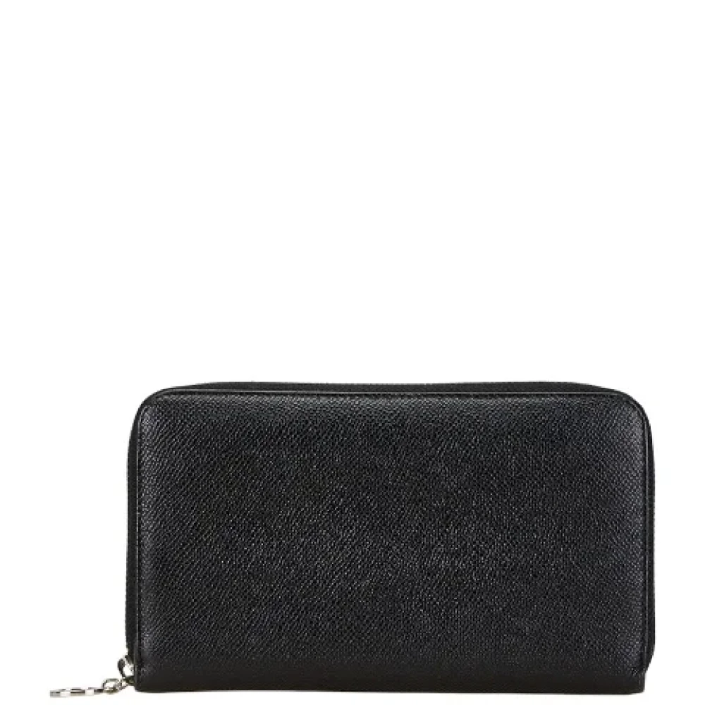 Bvlgari Vintage Pre-owned Leather wallets Black Dames
