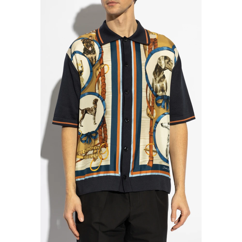 Dolce & Gabbana Gestreept overhemd Blue Heren