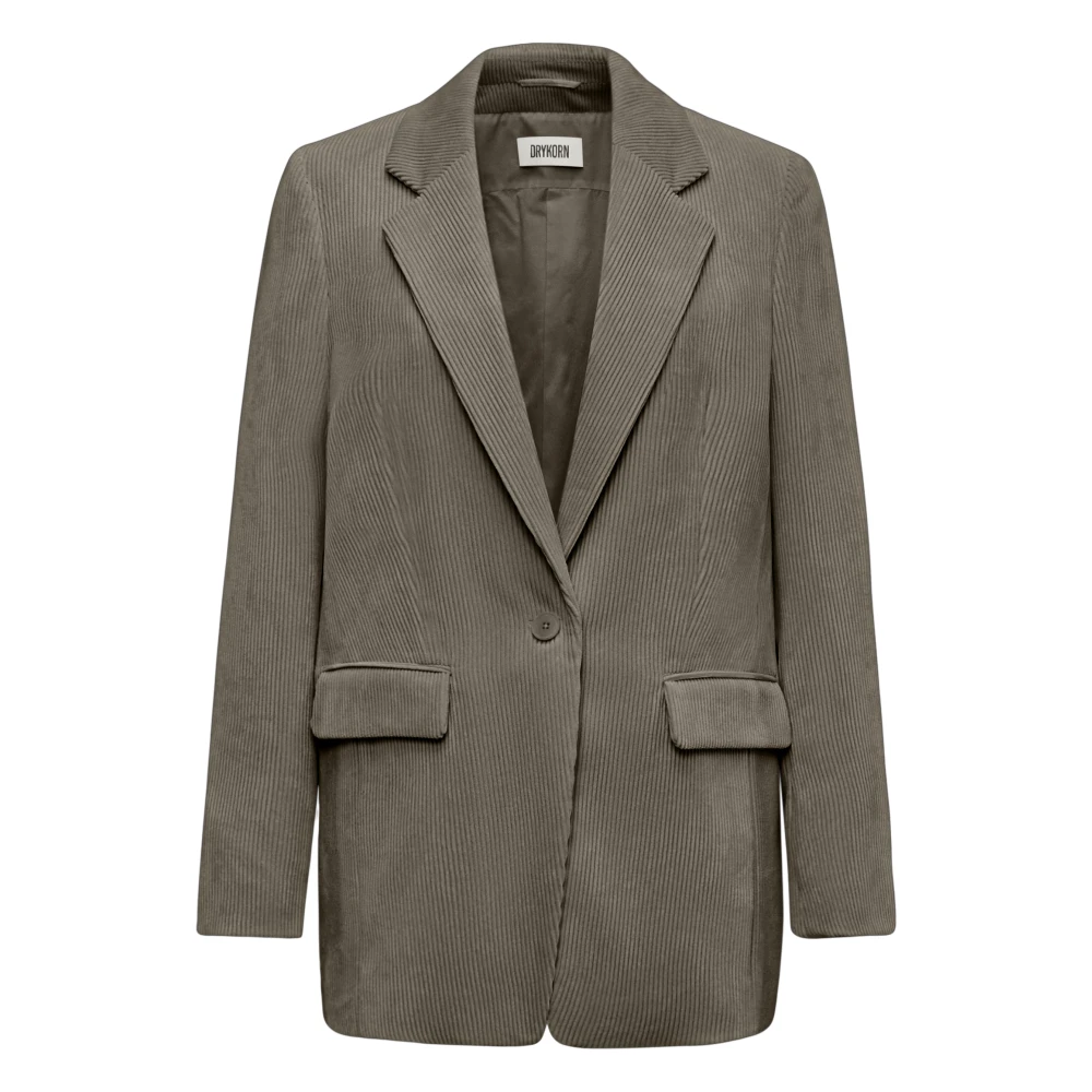 Drykorn Women's Gray Glendale 10 Cord Blazer - Blazers - M - Jackets