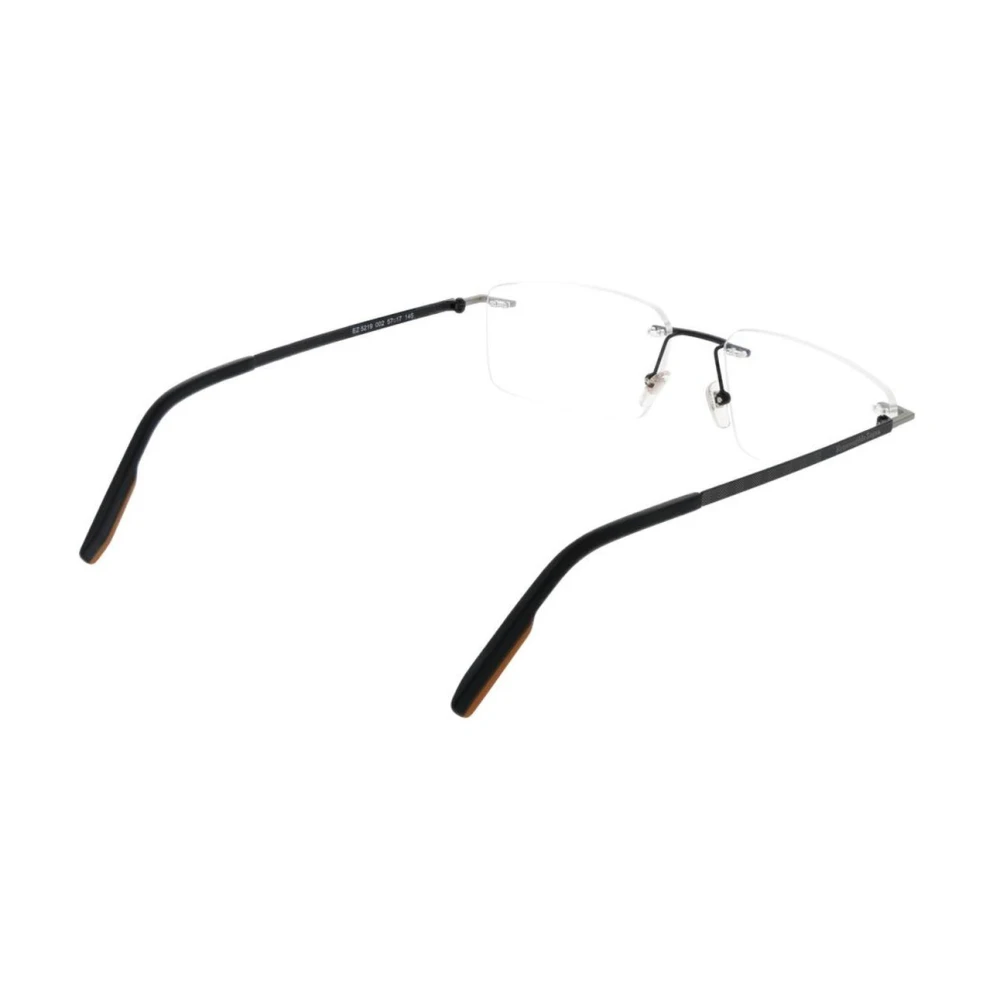 Ermenegildo Zegna Grijze Rechthoekige Metalen Optische Frames Gray Heren