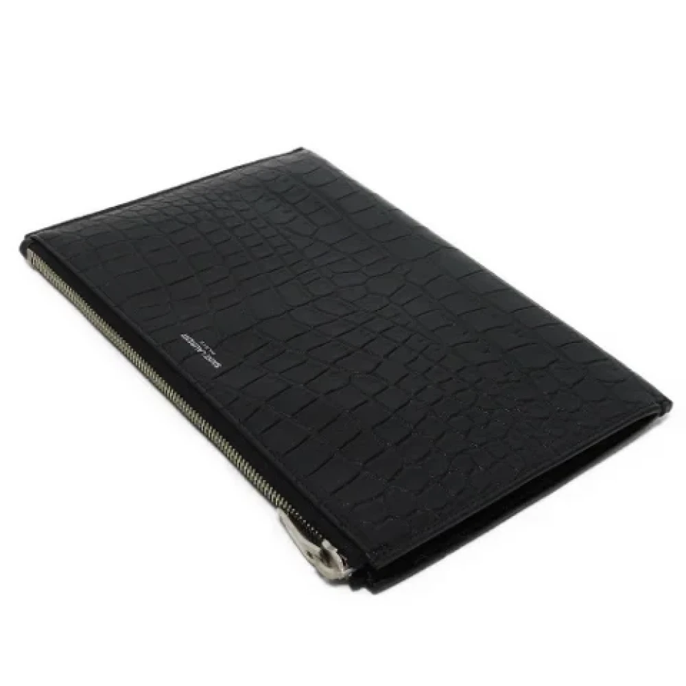 Yves Saint Laurent Vintage Pre-owned Leather clutches Black Dames