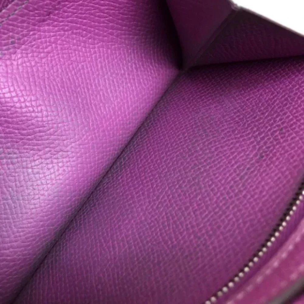 Hermès Vintage Pre-owned Leather wallets Purple Dames
