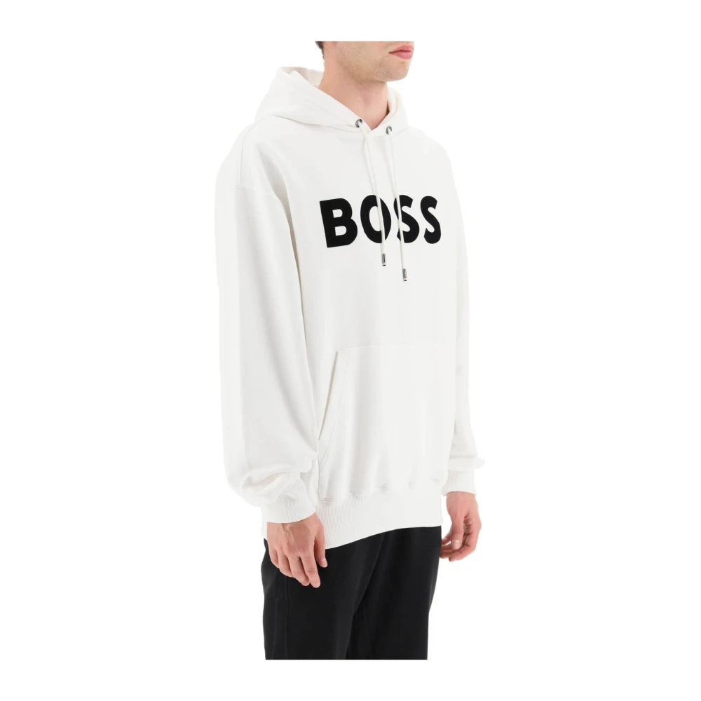 Hugo Boss Hoodie Sweatshirt White Heren