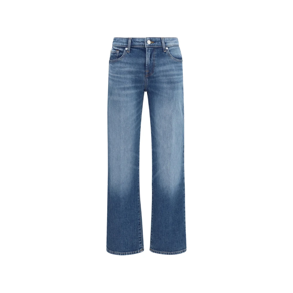 7 For All Mankind Blue Calie Straight Jeans - Female - Straight Fit Jeans - W29 - Jeans