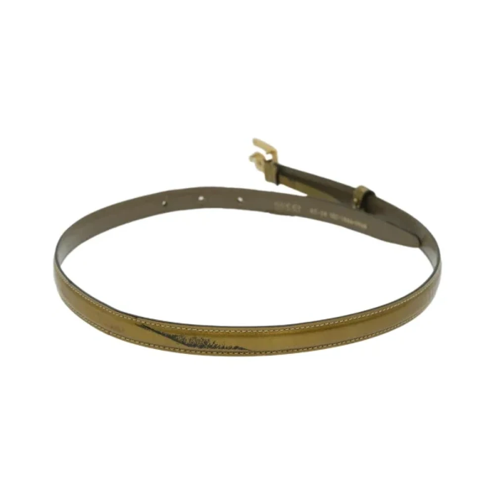Gucci Vintage Pre-owned Leather belts Beige Dames