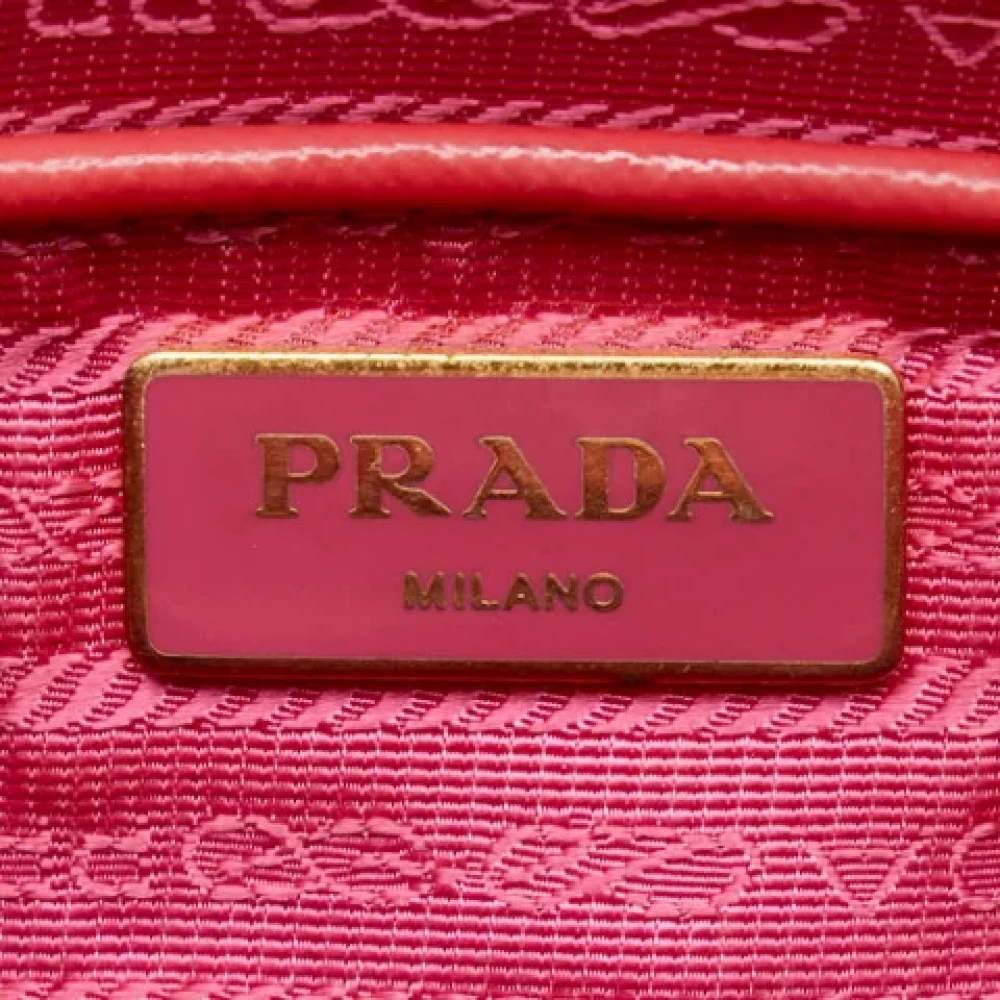 Prada Vintage Pre-owned Leather prada-bags Red Dames