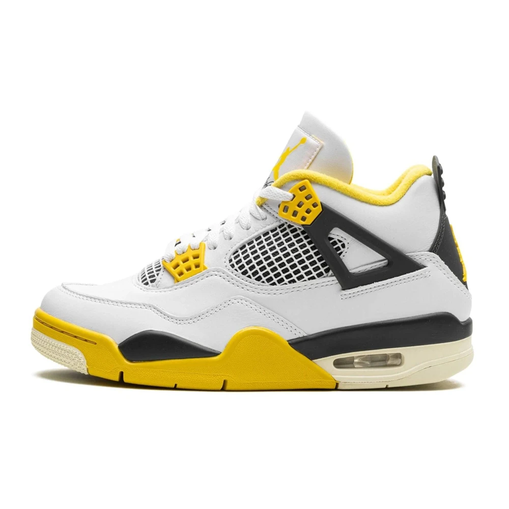 Jordan Donna Bianco Sneakers Da Air 4 Retro Vivid Sulfur Latte Di Cocco Antracite Aq9129-101 Cm - Immagine 4