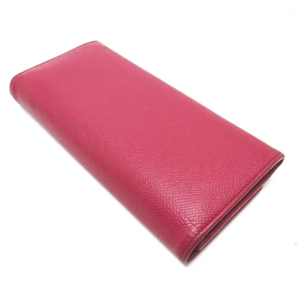 Bvlgari Vintage Pre-owned Leather wallets Pink Dames
