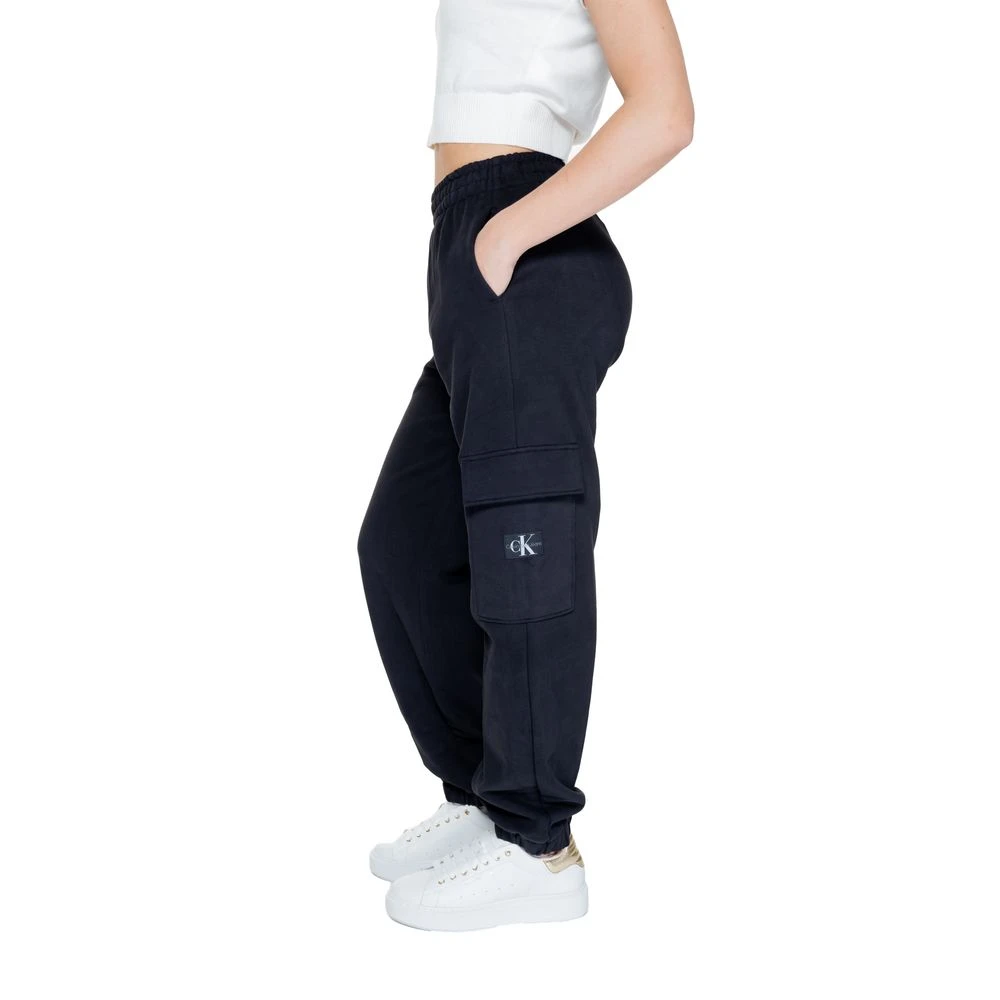Calvin Klein Jeans Zwarte Geregenereerde Katoenen Jeans Broek Black Dames
