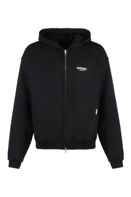 Full zip cotton hoodie