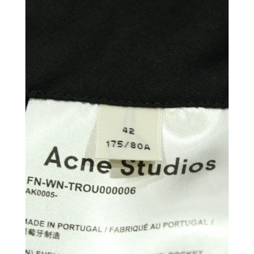 Acne Studios Pre-owned Wool bottoms Black Dames