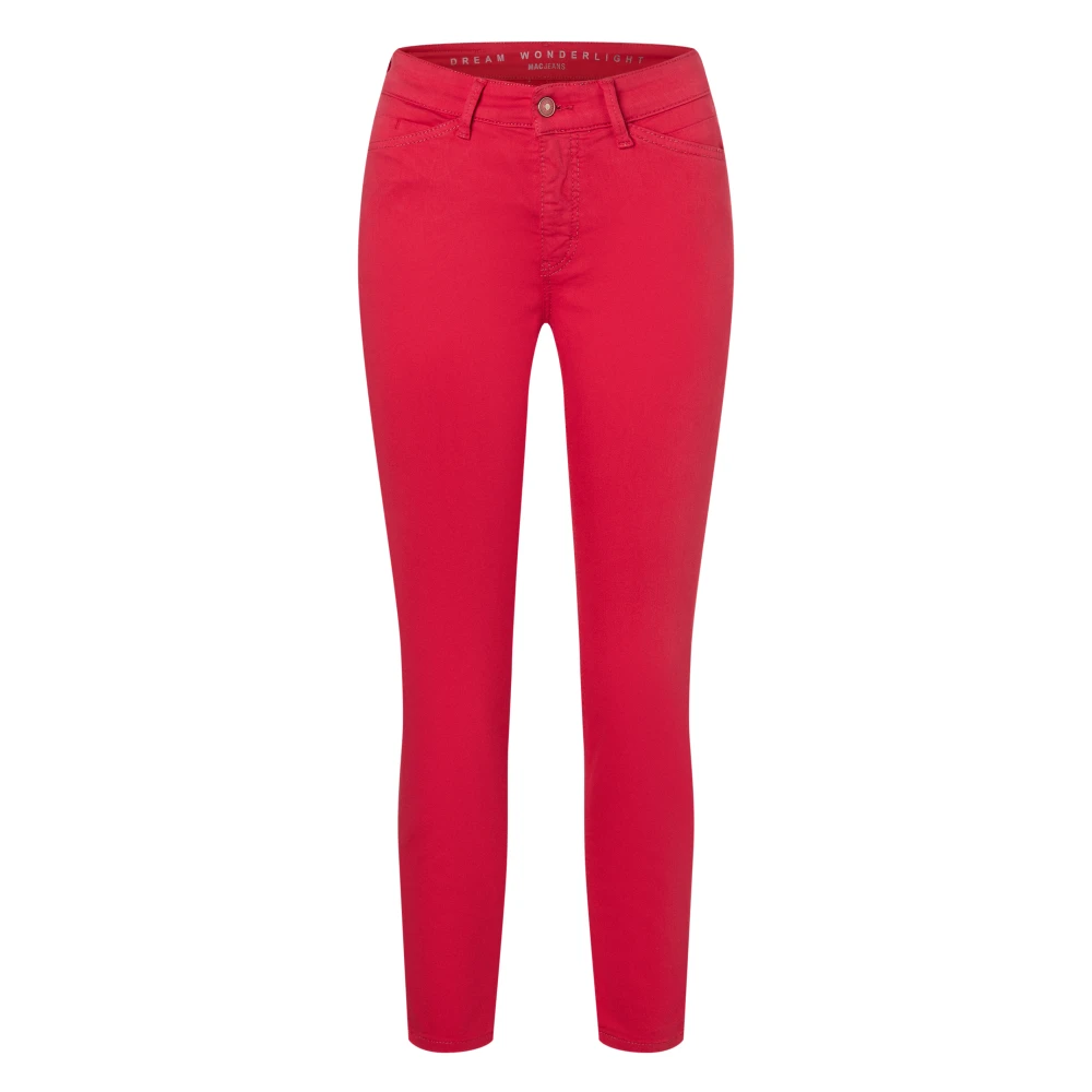 MAC Lichte Denim Cropped Jeans Red Dames