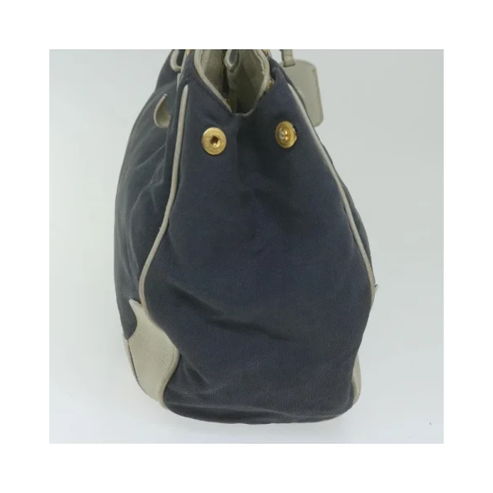Prada Vintage Pre-owned Cotton prada-bags Blue Dames