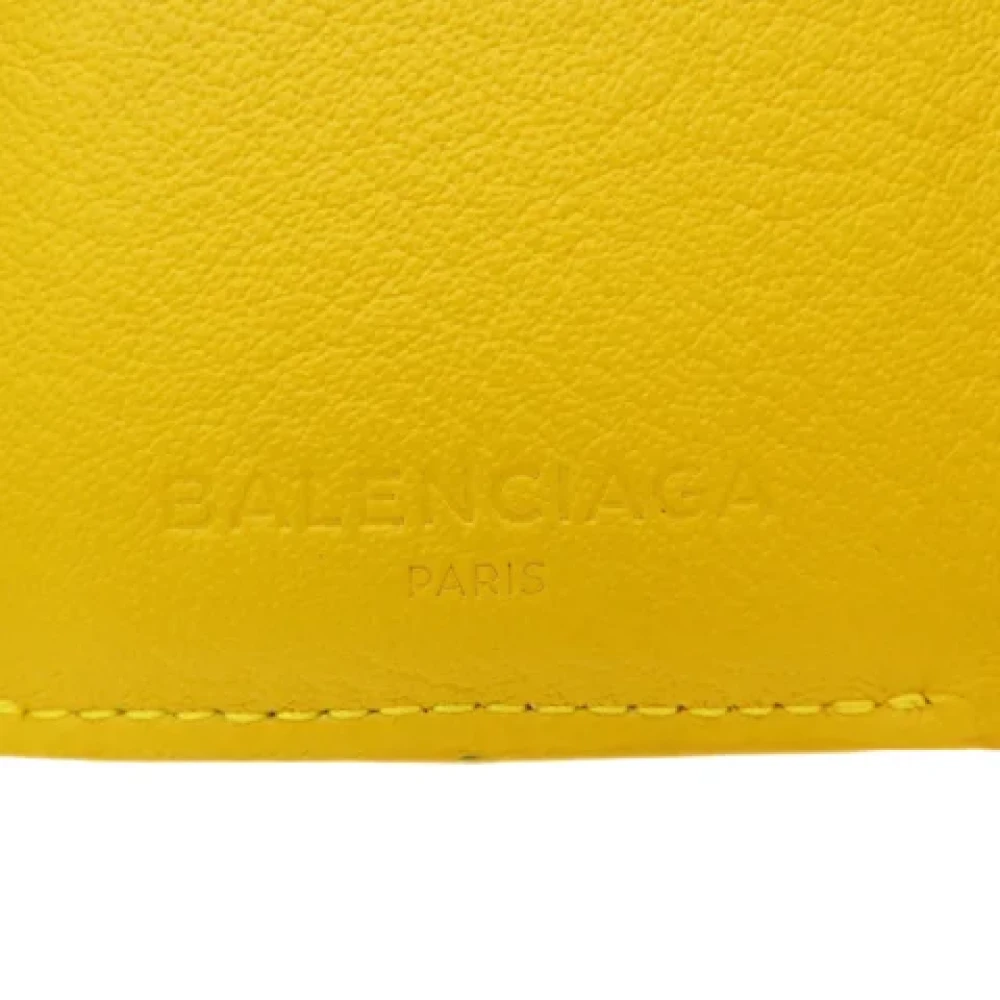 Balenciaga Vintage Pre-owned Leather wallets Yellow Dames