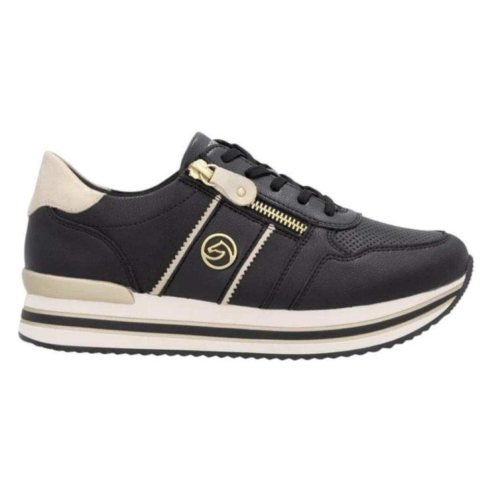 Remonte Combi Sneaker Stijlvol Comfortabel Dames Schoenen Zwart