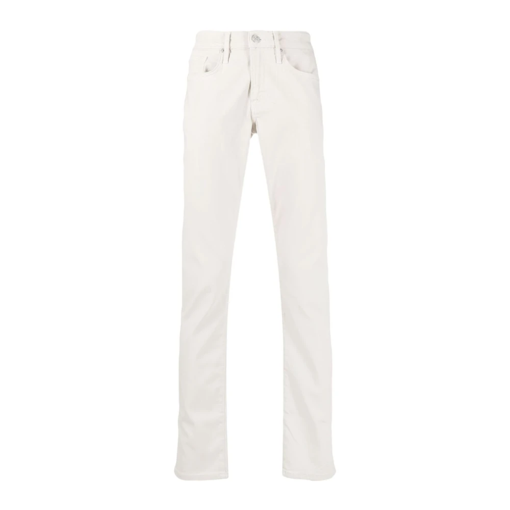 Frame Slim Fit Denim Broek Beige Heren