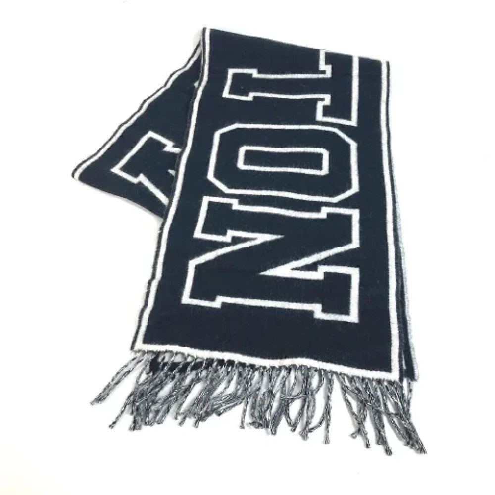 Louis Vuitton Vintage Pre-owned Cashmere scarves Black Dames